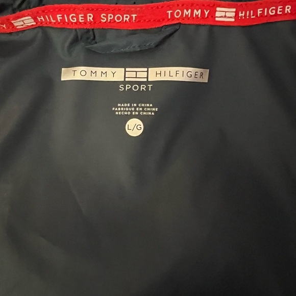 Tommy Hilfiger Black and Red womens L windbreaker Jacket EUC - Picture 5 of 8